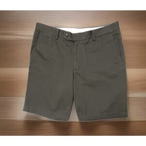 Spier & Mackay Contemporary Men’s Green Handmade 9” Cotton Shorts 34